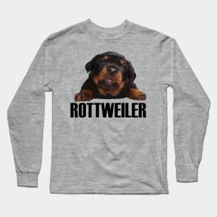 Rottweiler Lover Cute Baby Rottie Cut Out Long Sleeve T-Shirt